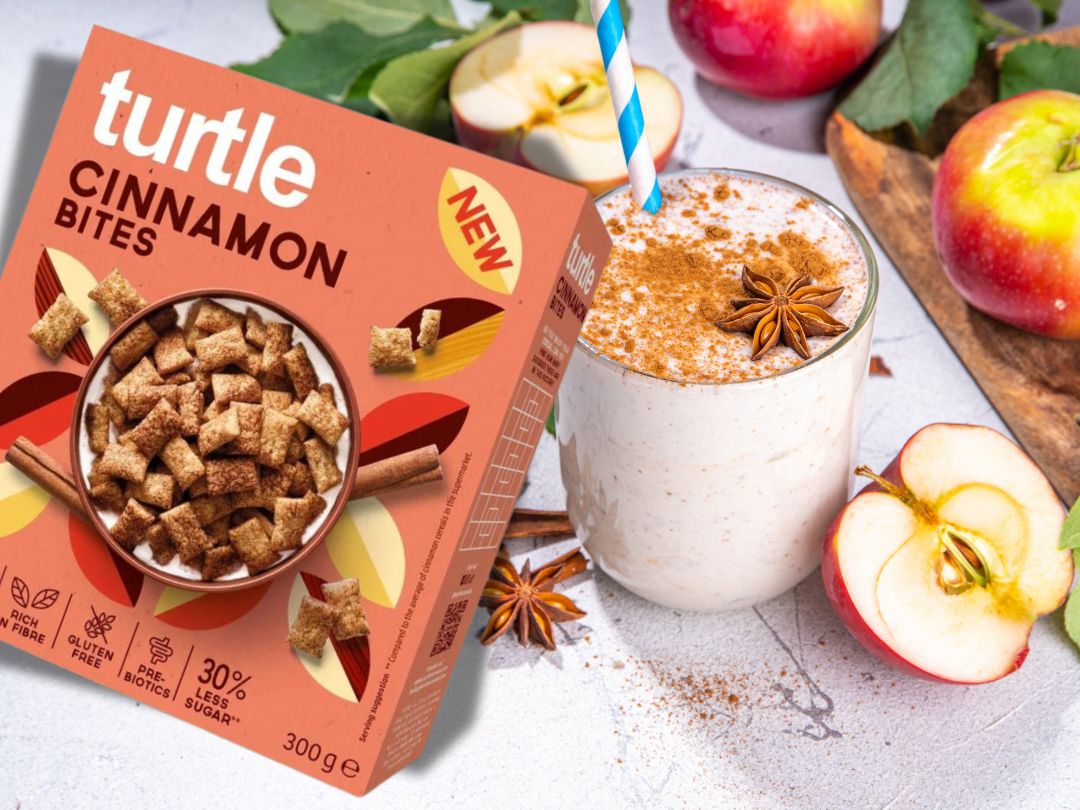 Křupavé skořicové cereálie bez lepku - Turtle